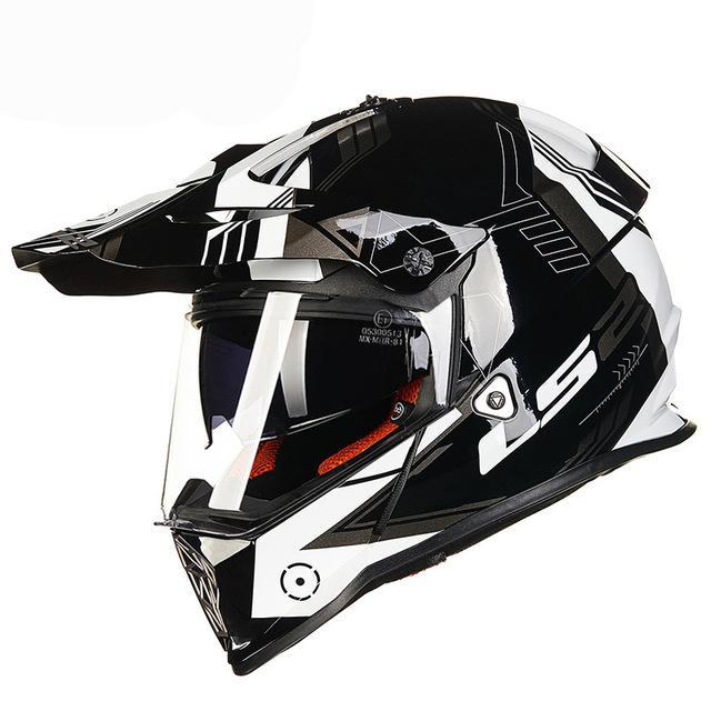 Full face motorcycle helmets off road motocross helmet racing double lens