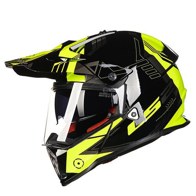 Full face motorcycle helmets off road motocross helmet racing double lens