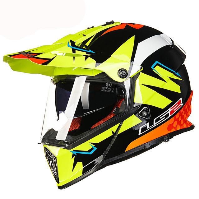 Full face motorcycle helmets off road motocross helmet racing double lens