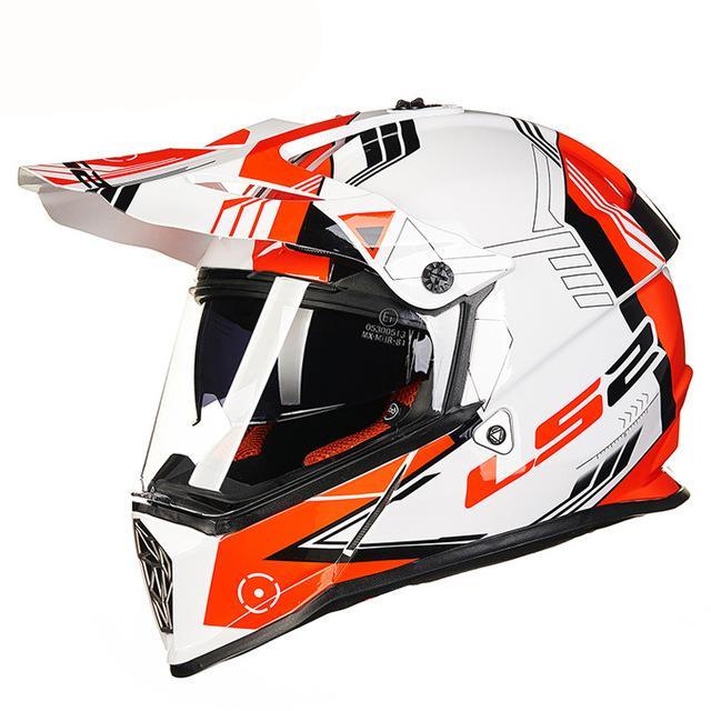 Full face motorcycle helmets off road motocross helmet racing double lens