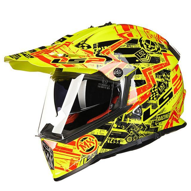 Full face motorcycle helmets off road motocross helmet racing double lens