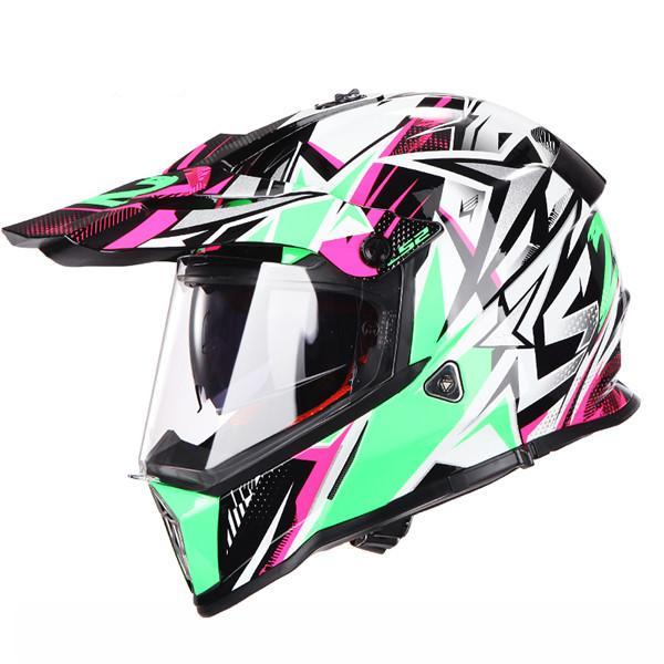 Full face motorcycle helmets off road motocross helmet racing double lens