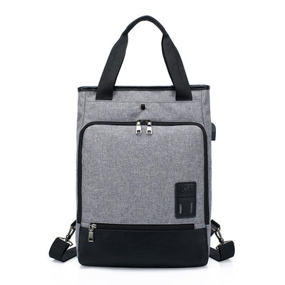 Canvas Laptop Backpack USB Charging Business Travel bag
