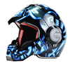Iron man helmet motorcycle marvel superhero helmets half open face blue color