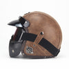 Vintage motorcycle helmets with goggles scooter vespa helmet open face