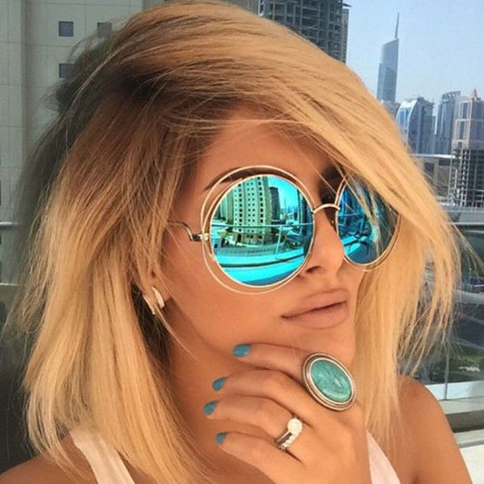 Vintage retro round sunglasses women