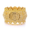Gold coin big bangle Napoleon jewelry women dubai style India African Middle East