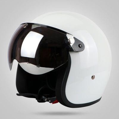 Vintage retro helmet motorcycle 3/4 open fiberglass face helmets jet style