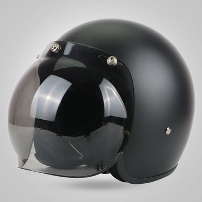 Vintage retro helmet motorcycle 3/4 open fiberglass face helmets jet style