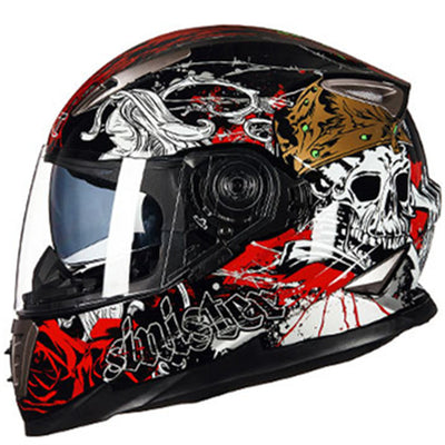 Full face motorcycle helmet double lens with shield lock system moto casco Chopper