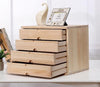 wood storage box ivory color desktop small drawer office data file cabinet