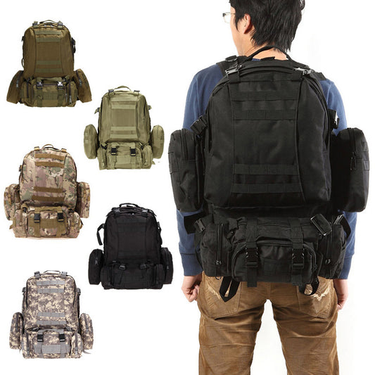 55L Large Camping Backpack Military Tactical bag Outdoor Hiking Hunting Sports