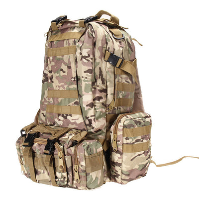 55L Large Camping Backpack Military Tactical bag Outdoor Hiking Hunting Sports
