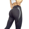 Black yoga pants women heart fitness sport leggings stretch workout trousers