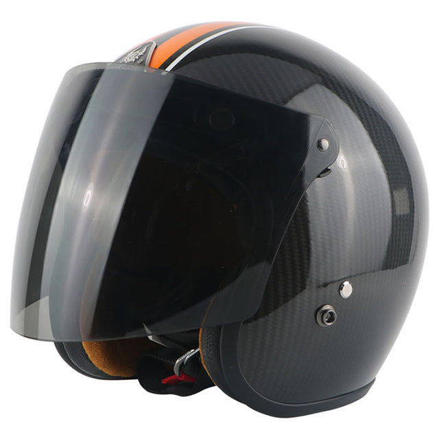 Vintage vespa motorcycle helmet open face 3/4 biker scooter