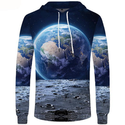 Sweatshirt hoodie men 3d world map cool anime clothing