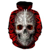 3D skull sweatshirt hoody rock men
