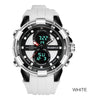 Men Sports Watches Wristwatches Quartz Digital Rubber White Band Clock Reloj Hombre
