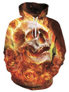 3D skull sweatshirt hoody rock men