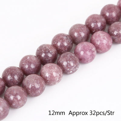 Natural lepidolite stone beads DIY bracelet jewelry making decoration craft