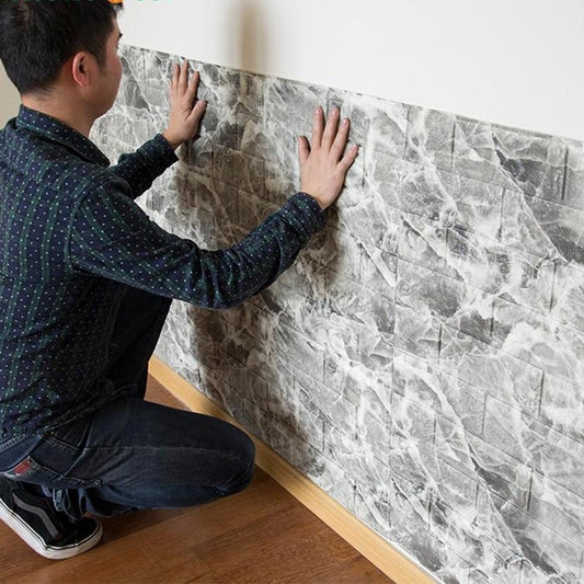 3D brick wallpaper wall stickers diy self adhesive foam waterproof living room home decor