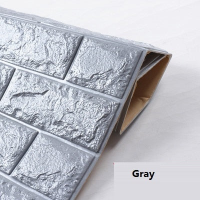 3D brick wallpaper wall stickers diy self adhesive foam waterproof living room home decor