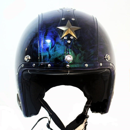 Cruiser helmet scooter motorcycle helmets vintage 3/4 open face chopper ghost rider