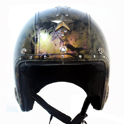Cruiser helmet scooter motorcycle helmets vintage 3/4 open face chopper ghost rider