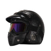 Retro motorcycle helmets with goggles vintage helmet for biker vespa scooter