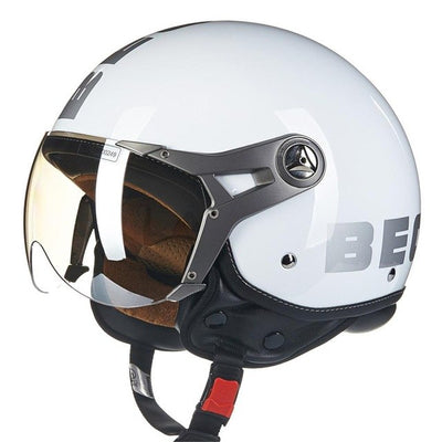 vintage helmet motorcycle open face helmets chopper scooter moon style