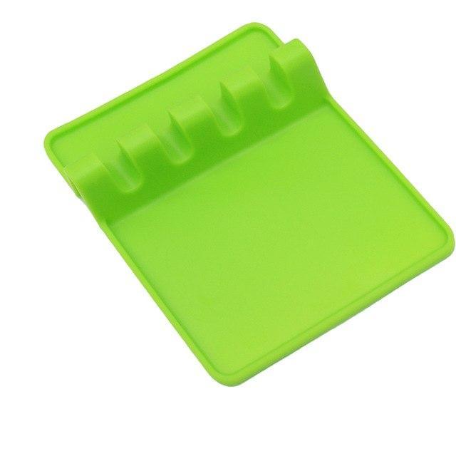 Cooking tools heat resistant silicone spoon rest ladle holder rack storage kitchen