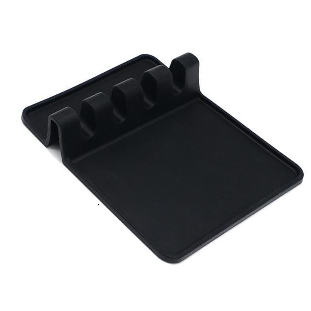 Cooking tools heat resistant silicone spoon rest ladle holder rack storage kitchen