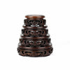 Rosewood circular logs base stone jade ornaments bonsai teapot base