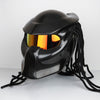 predator full face motorcycle helmet painting helmets red laser light night racing