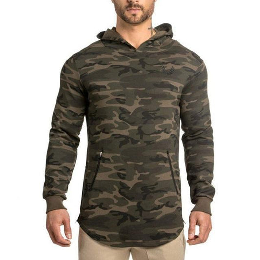 Men shirt bodybuilding jacket crest hoodie