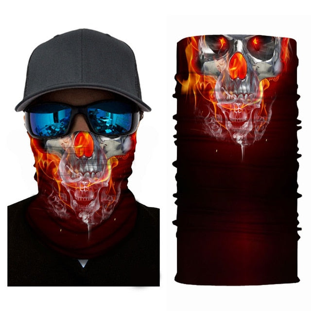 skull mask face hood tube neck headband scarf ski motorcycle outdoor halloween
