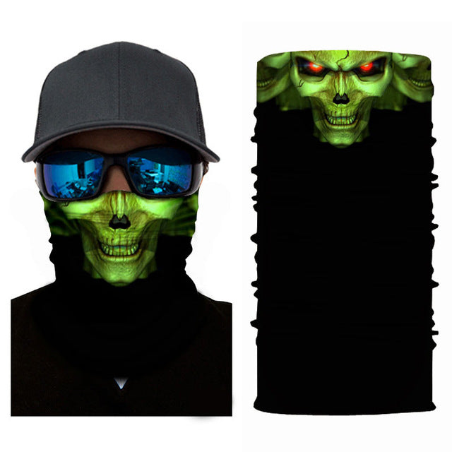 skull mask face hood tube neck headband scarf ski motorcycle outdoor halloween