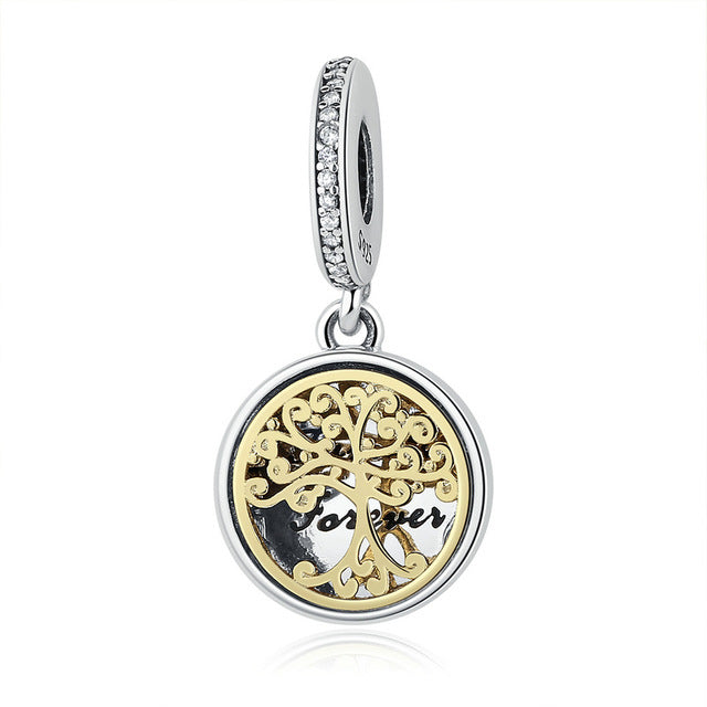 Charm bracelet 925 sterling silver jewelry forever tree of life dangle pendant