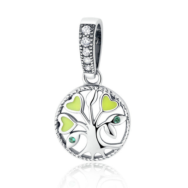 Charm bracelet 925 sterling silver jewelry forever tree of life dangle pendant