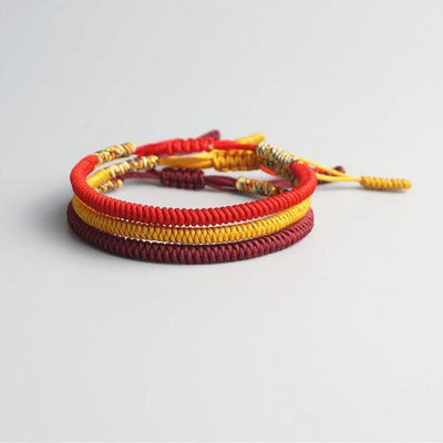 Tibetan buddhist bracelets handmade good lucky charm bangles for women men 3pcs