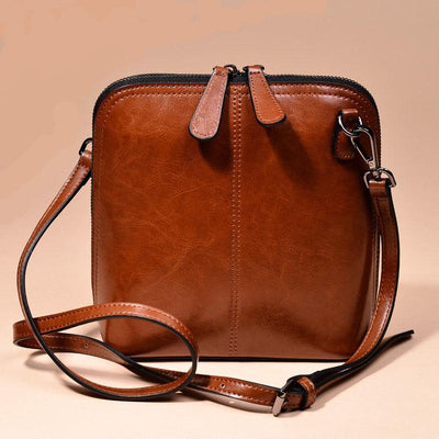 Vintage leather handbags women shoulder bags shell crossbody bag messenger bags