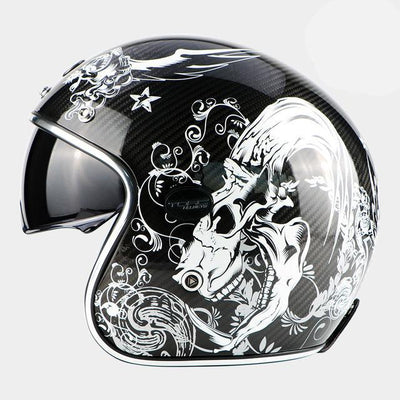 Vespa helmet motorcycle vintage scooter helmets open face visor jet style