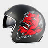 Vespa helmet motorcycle vintage scooter helmets open face visor jet style