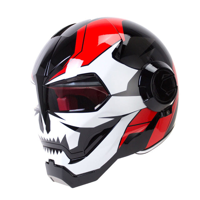 Retro vintage motorcycle helmets hero man full face