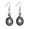 vintage earrings unique Tibetan silver conch design for women