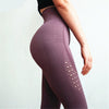 Yoga pants fitness women stretchy Gym tights energy seamless tummy high waist sport leggings purple running