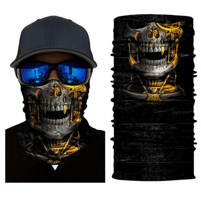 ski skull mask face scarf neck warm snowboard motorcycle bike halloween
