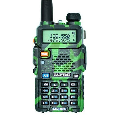 hunting radio walkie talkie station portable UV5R Transceiver 5W VHF UHF camping