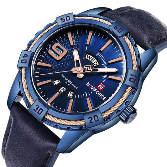 Men wristwatch business leather watch display sports quartz wristwatches