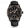 Men wristwatch business leather watch display sports quartz wristwatches